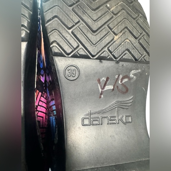 Dansko Professional Color Weave Patent Clogs Shoes Size EU 39, US 8.5-9 - Picture 7 of 13